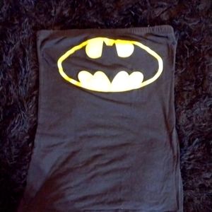 Strapless batman lace up top